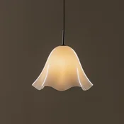 Globen Lighting viseča svetilka Bello, bela, O 30 cm, steklo - Dnevna soba/jedilnica - Skandinavski - bela, bronasta