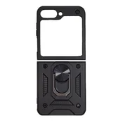 Maska za Samsung Galaxy Z Flip 8, MaxMobile TPU Anti-Shock s prstenom, crna