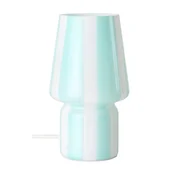 Bela/modra steklena namizna svetilka (višina 21,5 cm) Carlo – Ellos Home