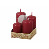 eoshop Adventne sveče GRADED mat d4x6/7/8/9cm 4ks