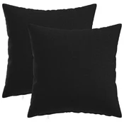 vidaXL Prevleka za blazino 2 kos HEERLEN Črna 45 x 45 cm Blago