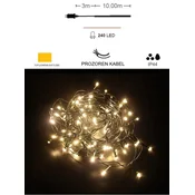 Vito LED božična veriga toplo bela 10m s prozornim kablom IP44 NATALE-5