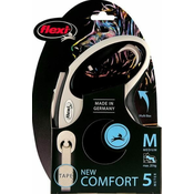 FLX Flexi New Comfort M Tape 5 m Black Dog Retractable lead