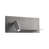 Redo 01-3316 - LED Stenski reflektor BROOK LED/8W/230V + LED/3W USB črna