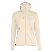 Salewa AGNER HYBRID PL DST HOODED JKT W, ženska majica za planinarenje, bež 27372