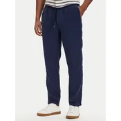 Polo Ralph Lauren Hlače iz tkanine 710940611001 Mornarsko modra Tapered Fit