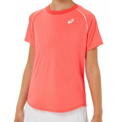 Majica kratkih rukava za djevojcice Asics Tennis Short Sleeve Top - diva pink