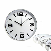 Okrugli sat 30x4,3cm / bijeli / PVC, nehrđajući čelik
