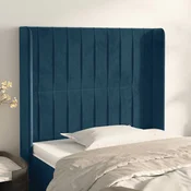 vidaXL vidaXL Vzglavje z ušesi temno modro 83x16x118/128 cm žamet, (20953042)