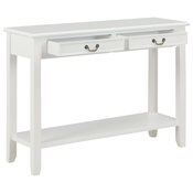 MAISON CHIC konzolna miza - miza ob steni bela 110x35x80 cm les, (21785748)