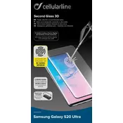 CellularLine zaščitno steklo, Samsung S20 ultra, črno