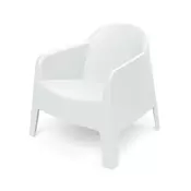 Prosperplast Vrtni fotelj Milane iz plastike, bel 74,5 x 73 x 73,5 cm