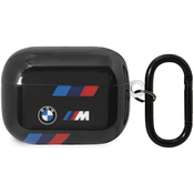 BMW AirPods Pro 2 gen cover Black Tricolor Stripes (BMAP222SOTK)