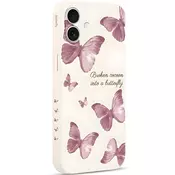 Pnakqil zaščitna ovitek Butterfly za Apple iPhone 17 Pro Max - Bež KP39899