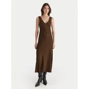ViCOLO Cocktail obleka TF0247 Rjava Regular Fit
