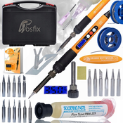 Rosfix ROSFIX 10V1 SPAJKALNIK ORANŽNI ROTTWEILER + SPAJKALNI KOSITER V TULCU 0,8MM 10G + TOPILO ZA SPAJKANJE RMA-223 Z BATOM IN IGLO + KOVČEK 253X213X72 + UTORI, (21736689)