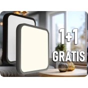 V-TAC LED svetilka 24W, 2500lm, kvadratna, črn okvir, SAMSUNG Chip, 1+1 gratis! Barva světla: Topla bela