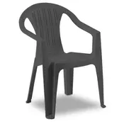 Bica Plasticna stolica RATAK, grafit siva