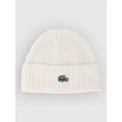 Lacoste Monochrome Brioche Knit Beanie white