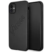Guess GUHCN61RSAVSBK iPhone 11 black hardcase Saffiano Vintage Script (GUHCN61RSAVSBK)