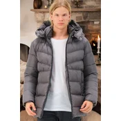 M8659 DEWBERRY MENS COAT-PLAIN ANTHRACITE