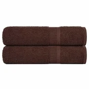 Vidaxl Kopalne brisače FROGN 2 kosa rjave 100x150 cm 360 g/m2