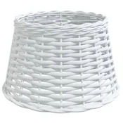 Vidaxl Senčilo za stropno svetilko belo O38x23 cm pleteno