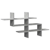 vidaXL vidaXL Stenska polica betonsko siva 124,5x18x60,5 cm iverna plošča, (21554289)