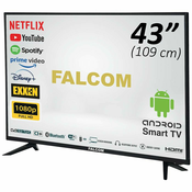 Falcom Smart LED TV@Android 43, FullHD, DVB-S2/T2/C, HDMI, WiFi - TV-43LTF022SM