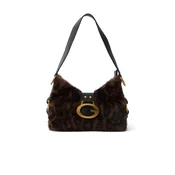 GUESS Torba za čez ramo Camden rjava/črna