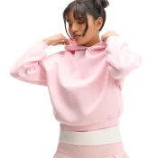 Cropp - Navaden pulover s kapuco - pastelno roza