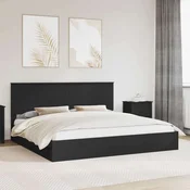 vidaXL vidaXL Postelja s shranjevanjem Črna 200 x 200 cm Konstruiran les, (5000106902)