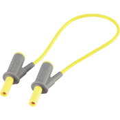 VOLTCRAFT Visokofleksibilni varnostni merilni kabel [lamelni vtič 4 mm-lamelni vtič 4 mm] 0.25 m rumene barve MSB-501 10 A