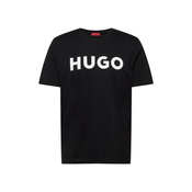 HUGO Majica, crna / bijela