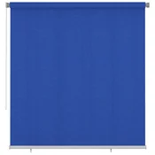 vidaXL Zunanje rolo senčilo 220x230 cm modro HDPE