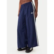 adidas Spodnji del trenirke Essentials 3-Stripes JV5328 Mornarsko modra Loose Fit