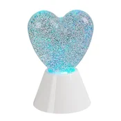 Rabalux Decija gliter lampa Heart, RGB, Bela