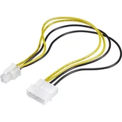 renkforce Električni priključni kabel [1x ATX-vtič 4 polni - 1x IDE-električni vtič 4 polni] 0.30 m rumene barve-črne barve renkforce