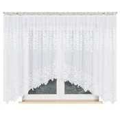 shumee Celina - Že izdelana žakard zavesa z izrezom na dnu - 400x160 cm - bela