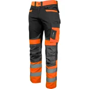 slomart Lahti Pro Hi-vis delovne hlače L4051205, črno-oranžne, velikost 2XL