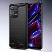 Silikonski ovitek carbon za Xiaomi Poco X5 - Črna