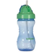 Baboo Cup with Silicone Straw steklenička s slamico Blue, 9m+ 360 ml