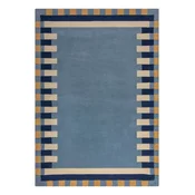 Plavi rucno raden vunen tepih 160x230 cm Kai Wool Border – Flair Rugs