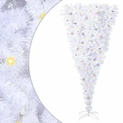 Vidaxl Umestno božično drevo med 300 LED Bela 240 cm PVC in jeklo