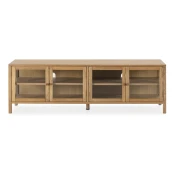TV omarica v hrastovem dekorju v naravni barvi 160x50x40 cm Ceci – MOME