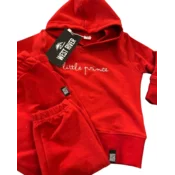 West River Komplet trenerka za bebe sa kapuljacom Little prince, Crvena