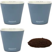NIKCORP Cvetlični lončki s samodejnim zalivanjem Aquaphoric, set 3 kosov, modri, s substratom Fiber Soil za zelišča in rože, (5000248519)