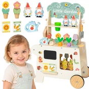 Tooky Toy: Leseni potisni vrtni voziček