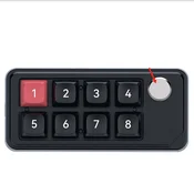 INF Enoročna tipkovnica XSX-K815B: 8 tipk, makro definicija, RGB osvetlitev Black, (5000071885)