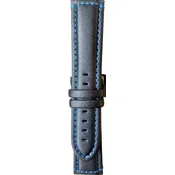Kožni kaiš Diloy 22mm DIL393.1.5 Crni sa plavim stepom